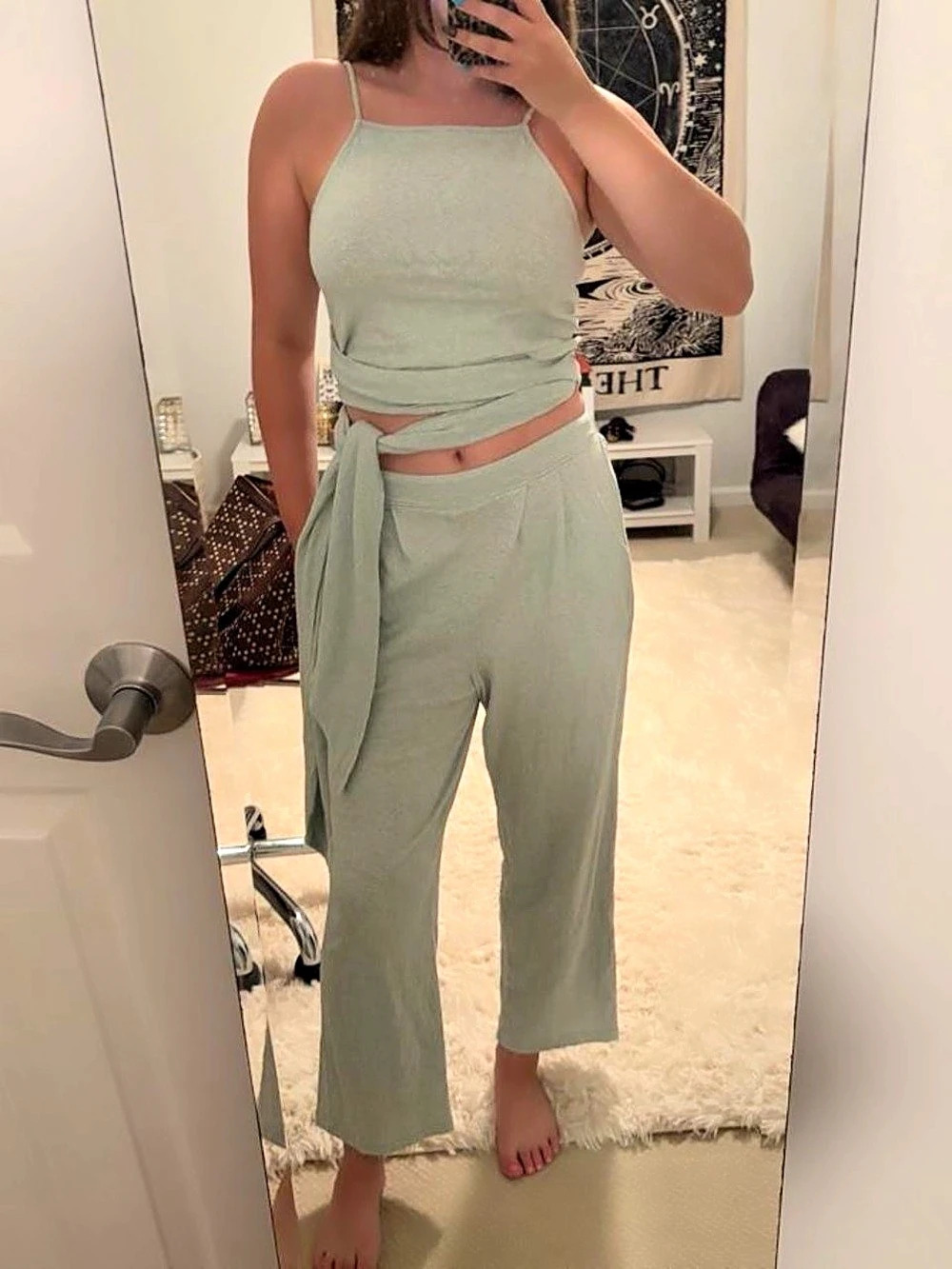 Free People Matching Set in Green Size XS